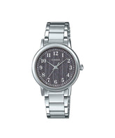 Casio, Women’s Watch Analog, Grey Dial Silver Stainless Steel Band, LTP-E145D-1BDF